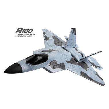 RC XK A180 F22 Raptor – 3-Channel RC Airplane with 6-Axis Gyro RTF - playtechtoy
