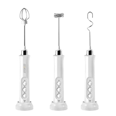 3-in-1 Wireless Electric Milk Frother – Mini Cappuccino Whisk & Coffee Foam Maker - playtechtoy