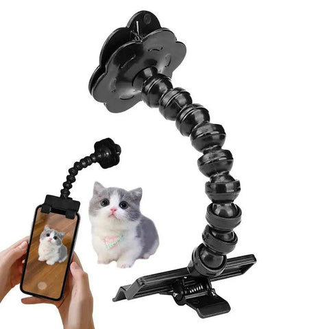 PawSpin 360° Pet Selfie Stick – Rotating Phone Clip for Perfect Pet Photos!