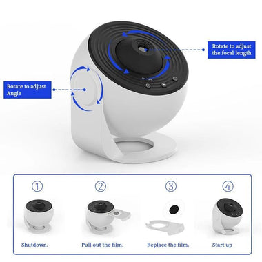 13-in-1 Star & Galaxy Projector – Aurora Night Light for Kids & Adults - playtechtoy