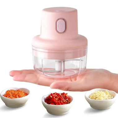 Mini Electric Food Chopper – USB Portable Garlic Press & Kitchen Masher (100/250ml) - playtechtoy