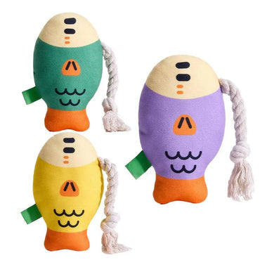 Chucklefish Squeaky Dog Toy – Fat-Headed Fish for Fun & Dental Care! - playtechtoy