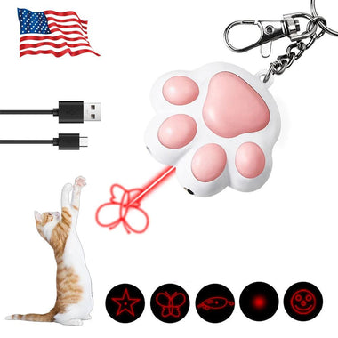 PawChase 5-in-1 Interactive Pet Toy – USB Rechargeable Cat & Dog Teaser with UV Light! - playtechtoy