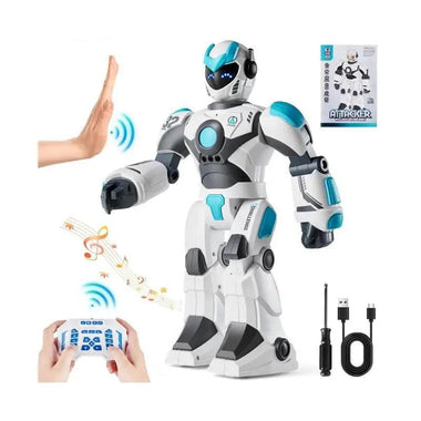 RC Robot Toy | Mechanical Combat Police Robot with Singing, Dancing & Early Education Features - Perfect Birthday Gift for Kids - playtechtoy