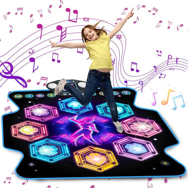 Outdoor Dance Mat for Kids | 27 Levels, LED Light-Up Keys, Bluetooth & 5 Music Modes - Ages 3-8 - playtechtoy