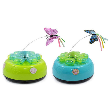 FlutterFly Interactive Cat Toy – Automatic Butterfly with Lights & Rechargeable Battery! - playtechtoy