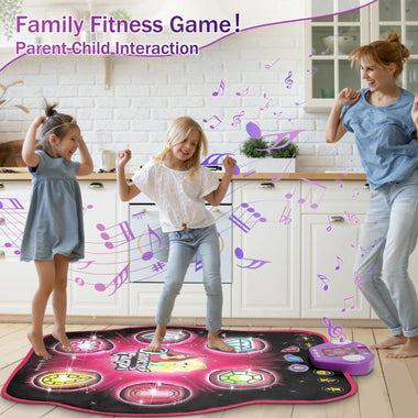 Outdoor Dance Mat for Kids | 27 Levels, LED Light-Up Keys, Bluetooth & 5 Music Modes - Ages 3-8 - playtechtoy