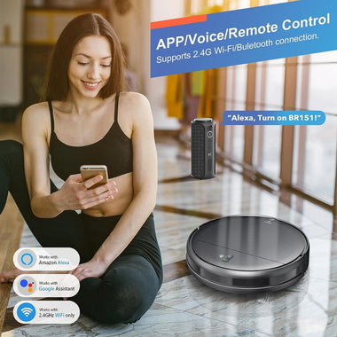Robot Vacuum Cleaner – 6000Pa Suction, Auto Charging, App Control & Wet Mopping - playtechtoy